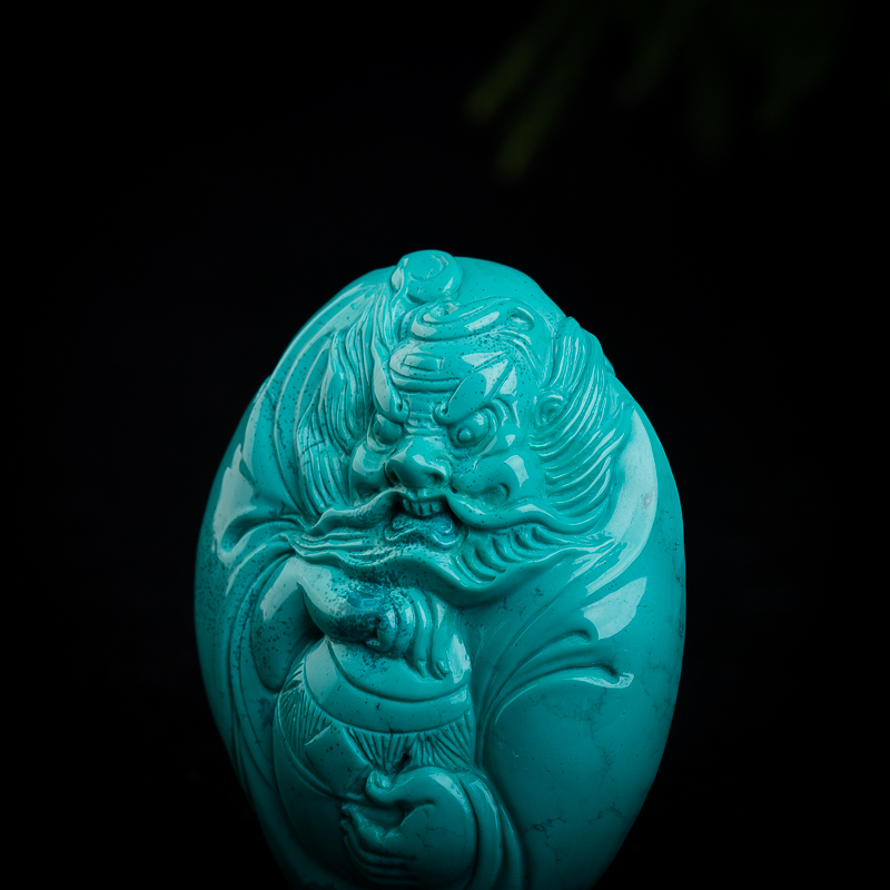 湖北绿松石钟馗吊坠-红掌柜