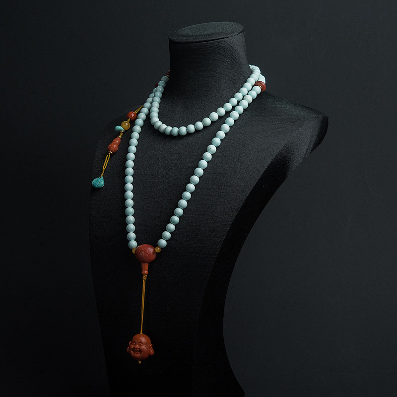 7.5mm中瓷绿松石长链-红掌柜