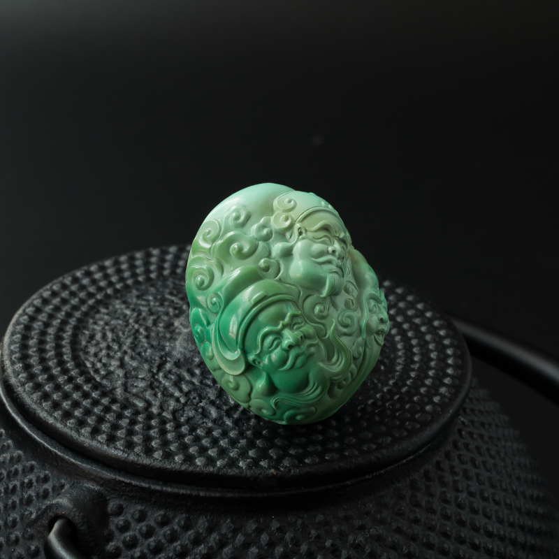 绿松石福禄寿吊坠-红掌柜