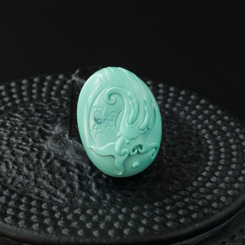 绿松石仿古龙吊坠-红掌柜