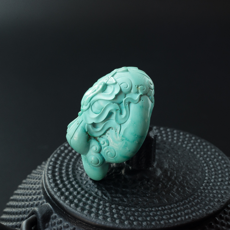 绿松石渡母吊坠-红掌柜