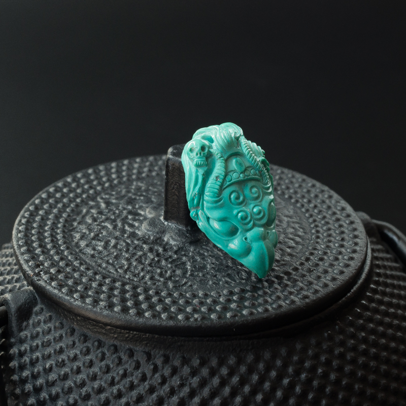 天然绿松石大鹏鸟吊坠-红掌柜