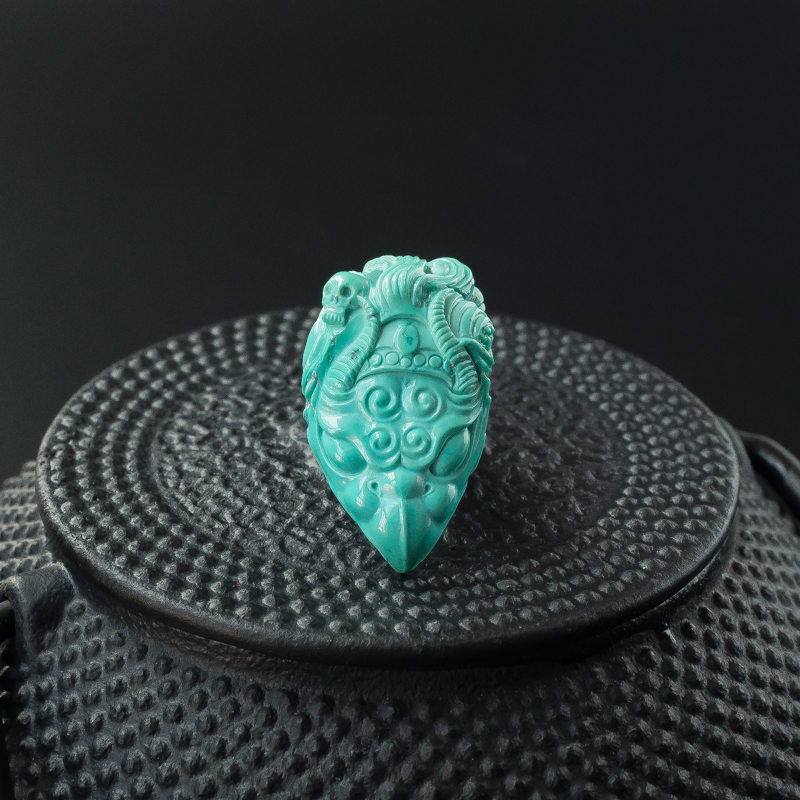 湖北天然绿松石大鹏鸟吊坠-红掌柜