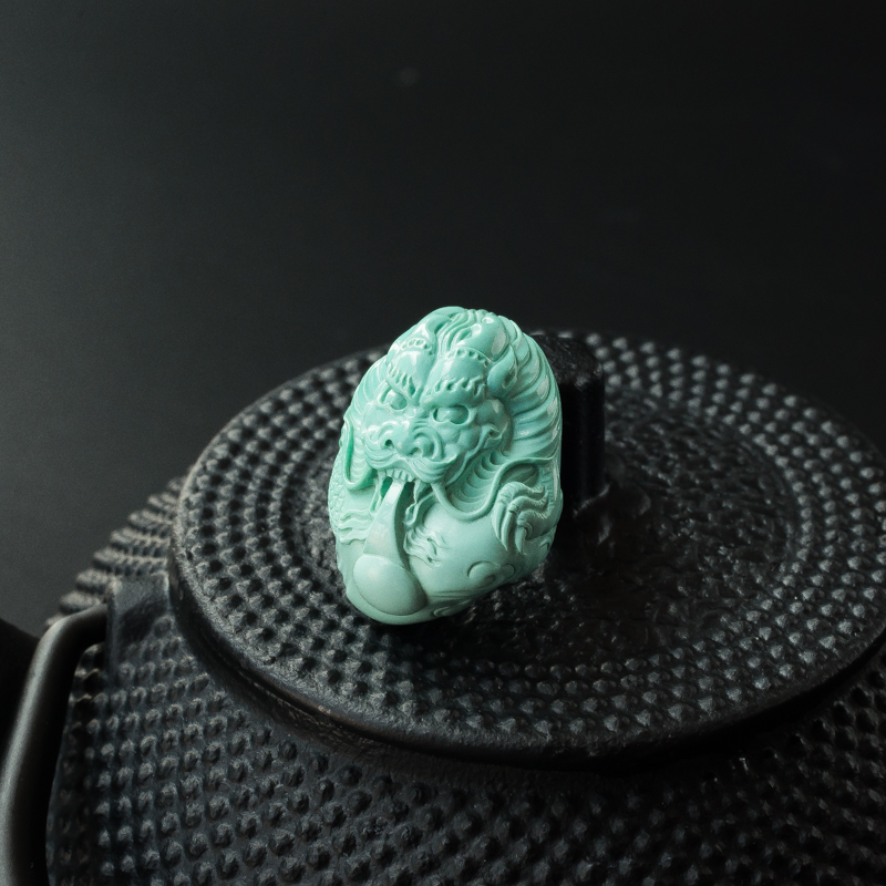 湖北绿松石龙头吊坠-红掌柜