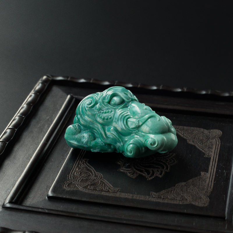 天然绿松石象神吊坠-红掌柜