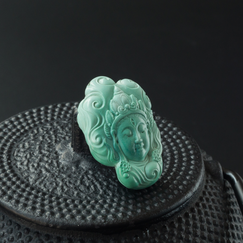 湖北绿松石度母吊坠-红掌柜