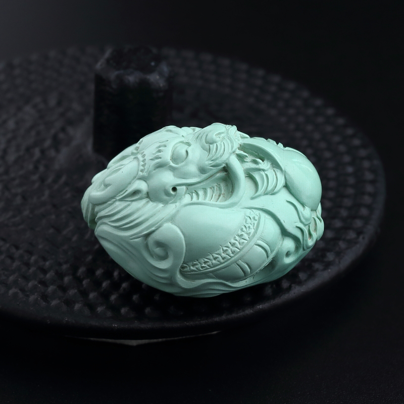 天然绿松石吊坠-红掌柜