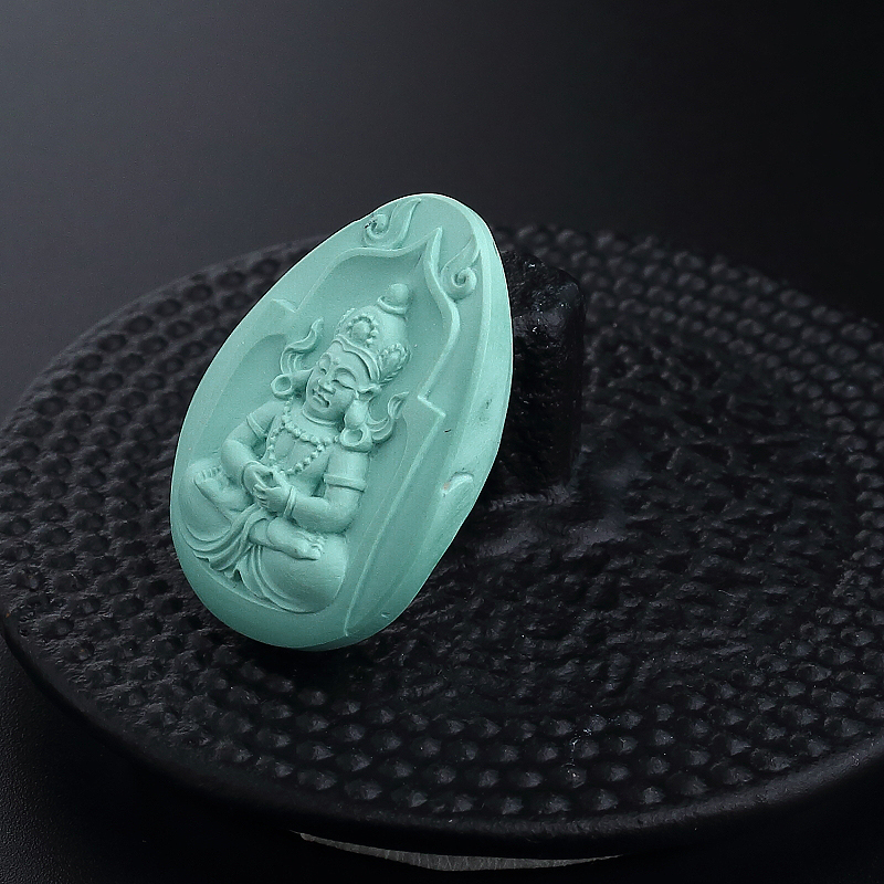 湖北绿松石宝宝佛吊坠-红掌柜