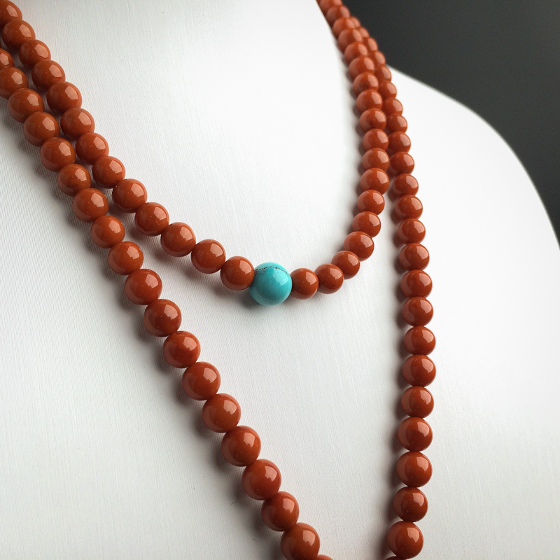 湖北绿松石斋戒牌项链 - 红掌柜