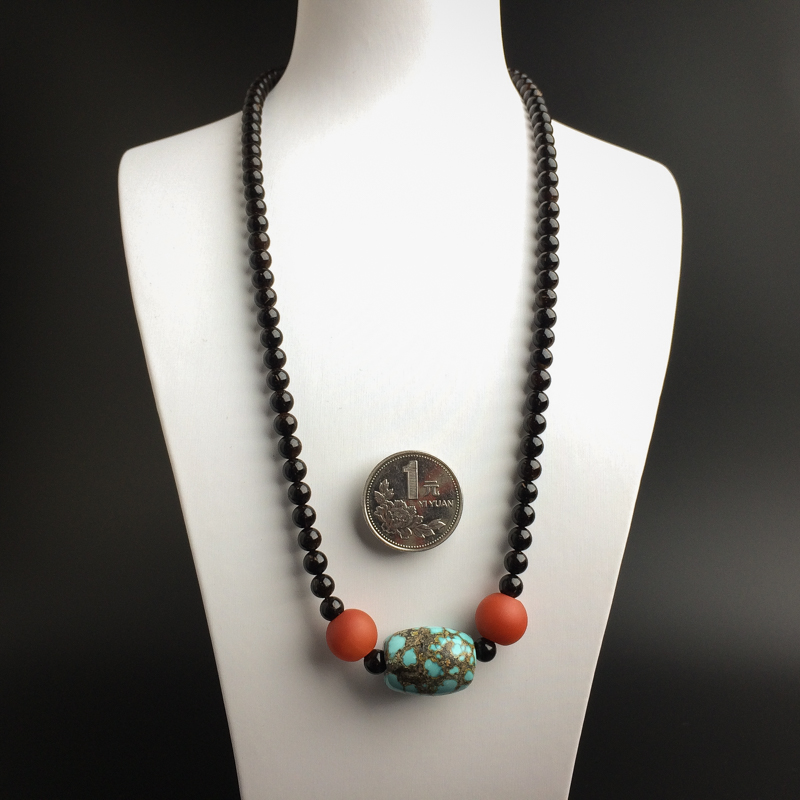 天然绿松石项链 - 红掌柜