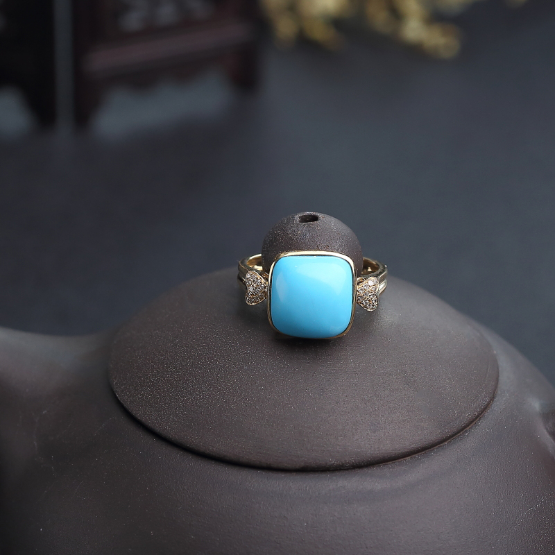 18K金镶钻原矿美松戒指-红掌柜