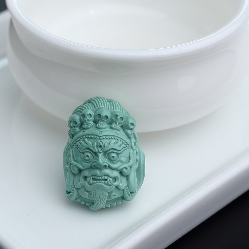 绿松石大黑天吊坠-红掌柜