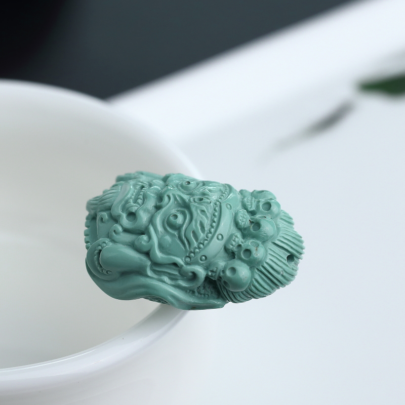 天然绿松石大黑天-红掌柜