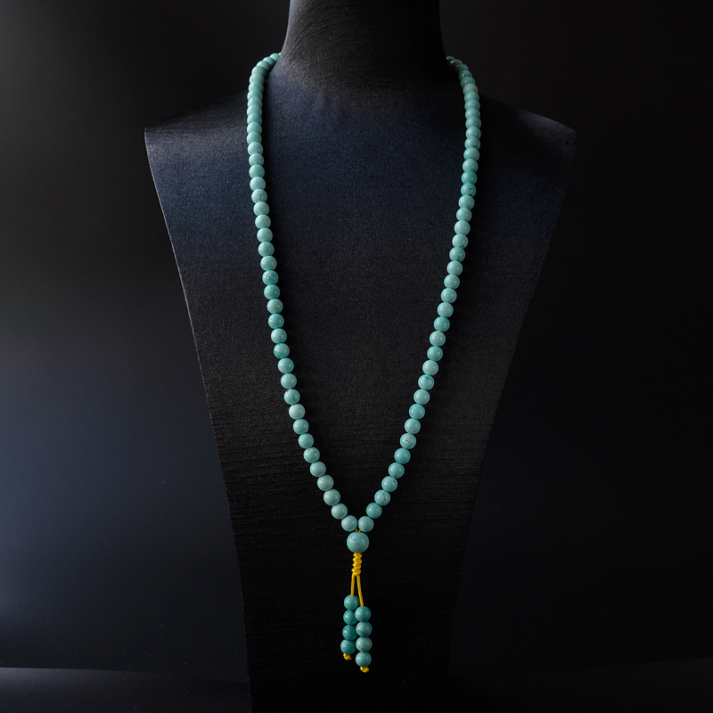 7mm绿松石佛珠108手串-红掌柜