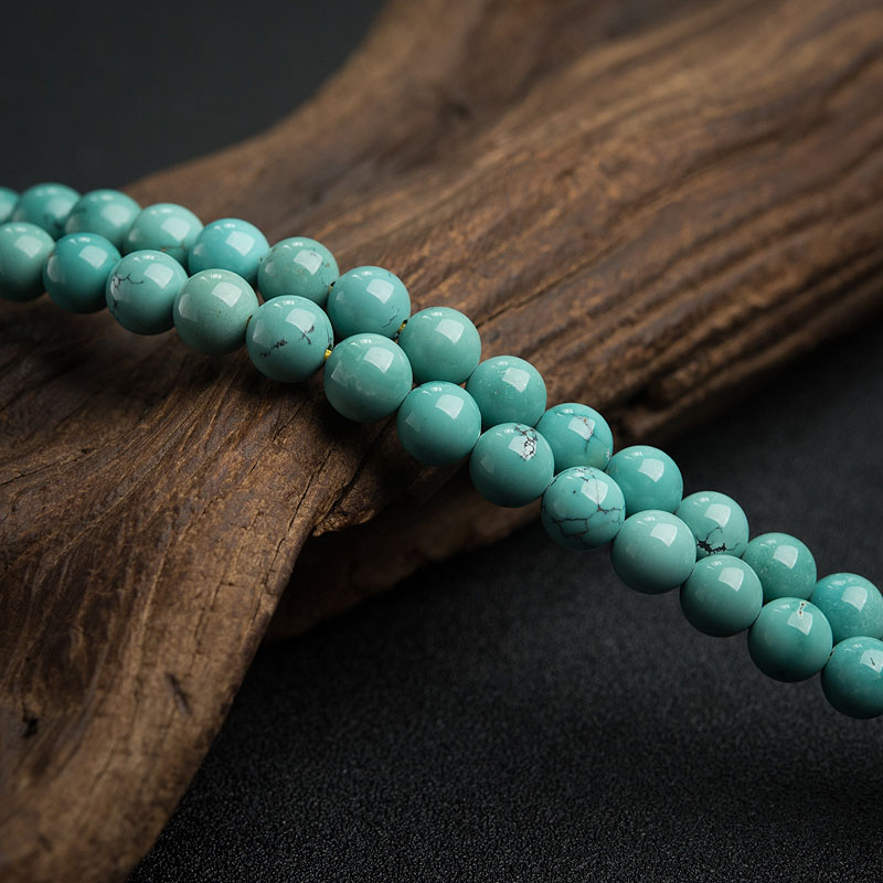 铁线蓝绿松108佛珠 - 红掌柜