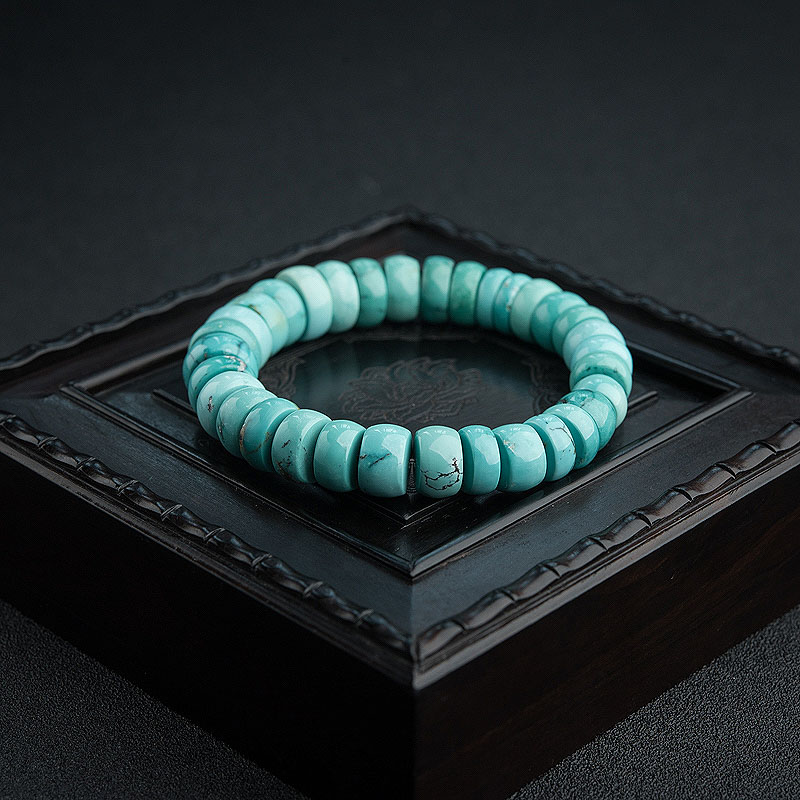 蓝绿松石算盘珠手串 - 红掌柜