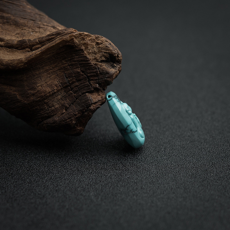 绿松石悟道吊坠-红掌柜