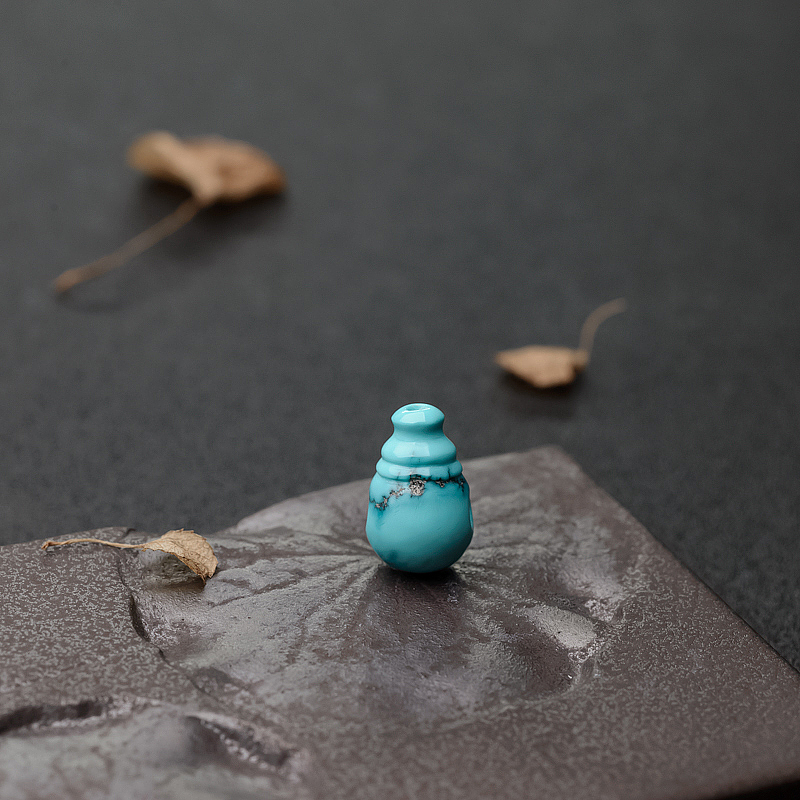 中高瓷蔚蓝绿松石三通-红掌柜