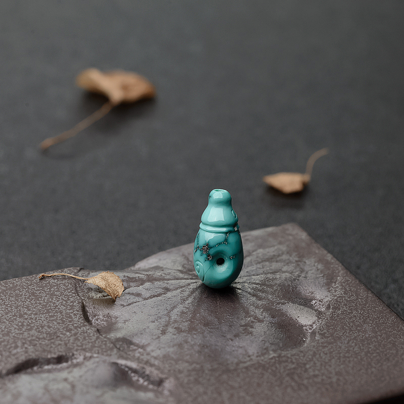 铁线蓝绿绿松石三通-红掌柜