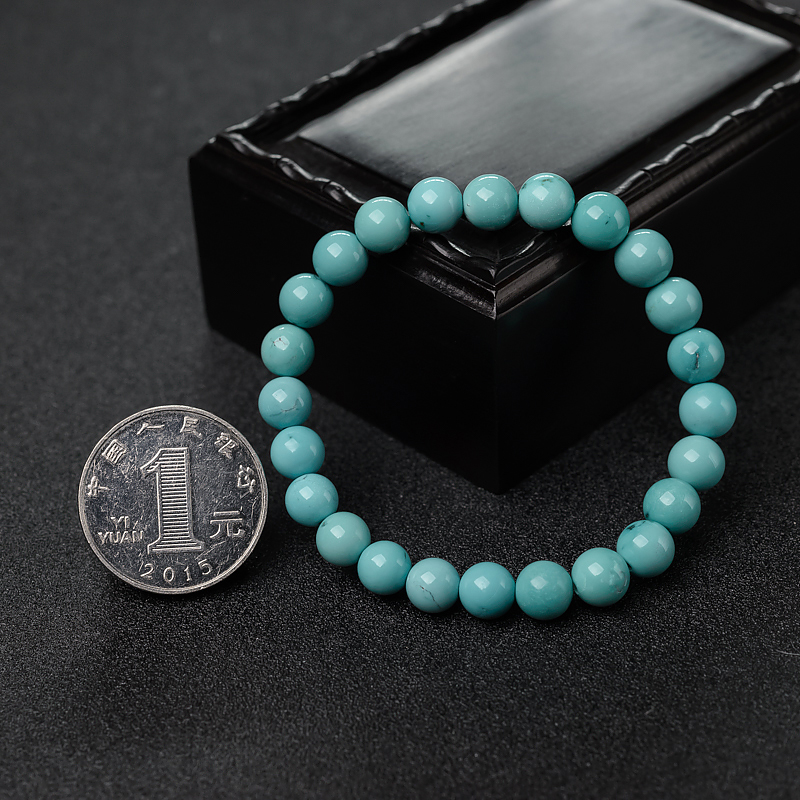 高瓷绿松石手串-红掌柜