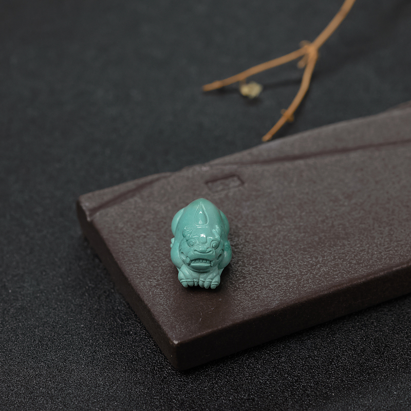 高瓷绿松石吊坠-红掌柜