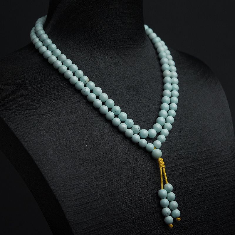 中高瓷绿松石108佛珠-红掌柜