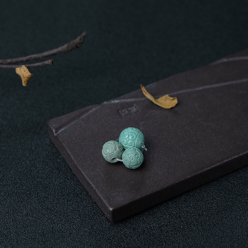 铁线绿松石回纹珠-红掌柜