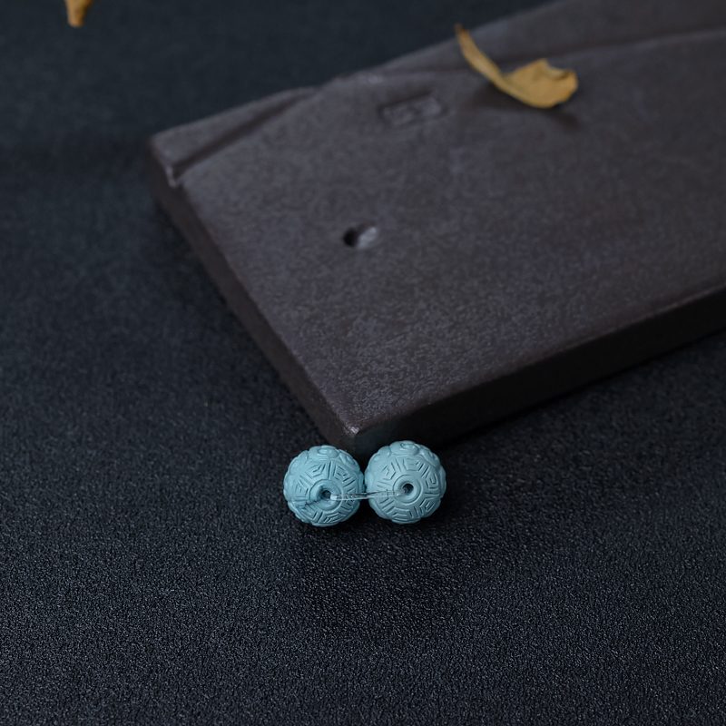 铁线绿松石回纹对珠-红掌柜