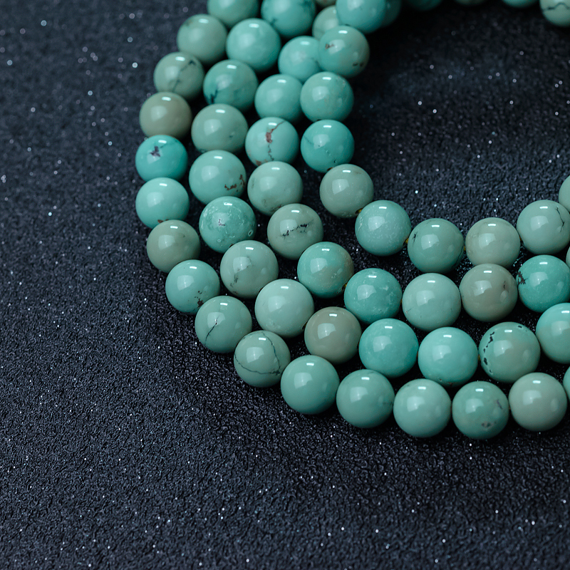 高瓷绿松石108佛珠-红掌柜