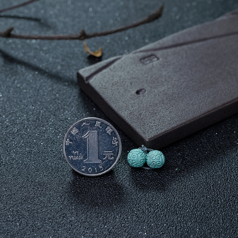 中高瓷松石回纹珠-红掌柜