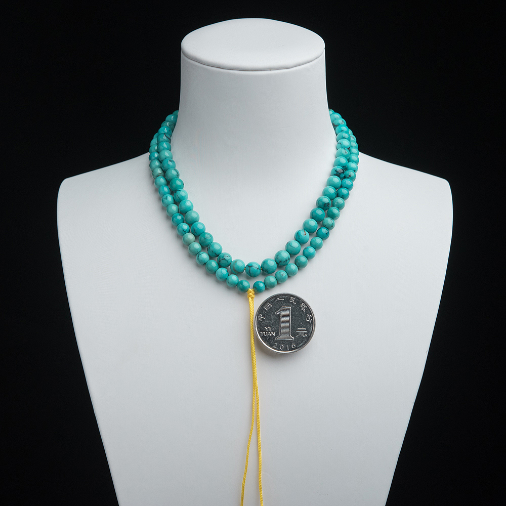 湖北绿松石108佛珠-红掌柜