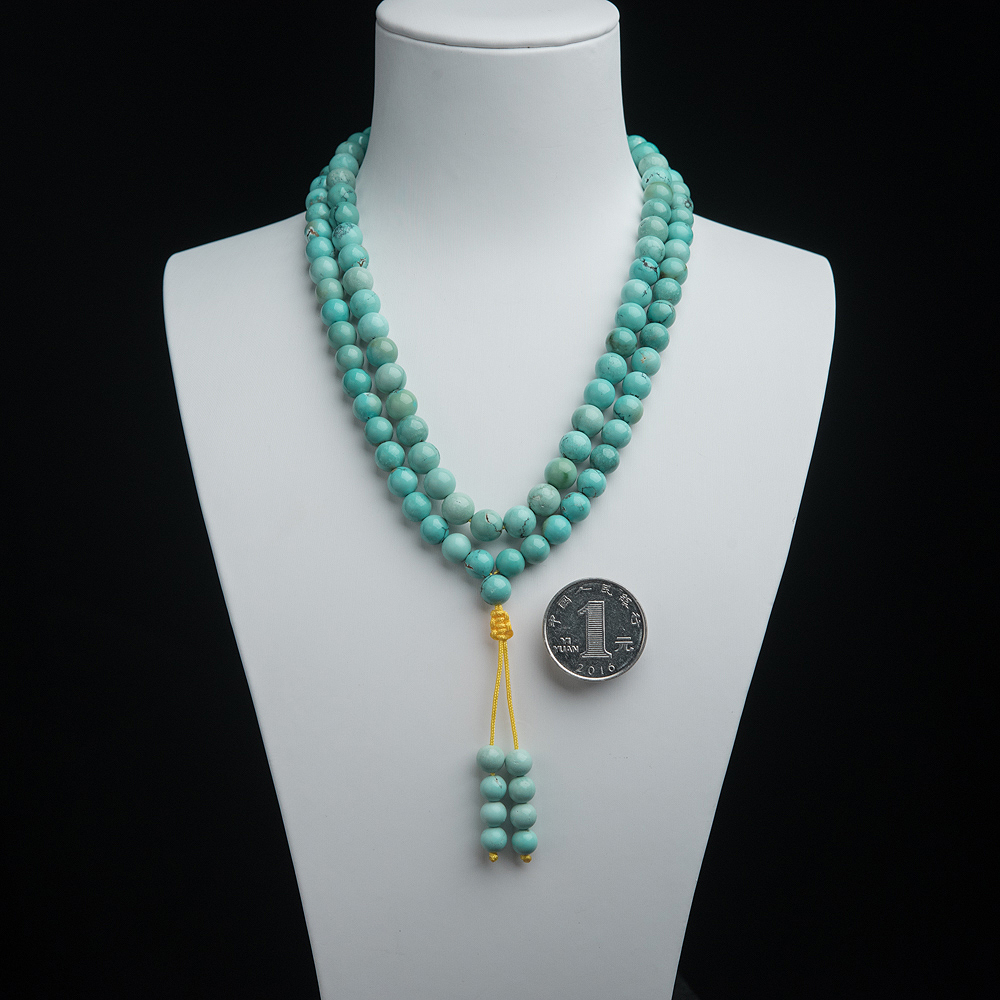 湖北绿松石108佛珠-红掌柜