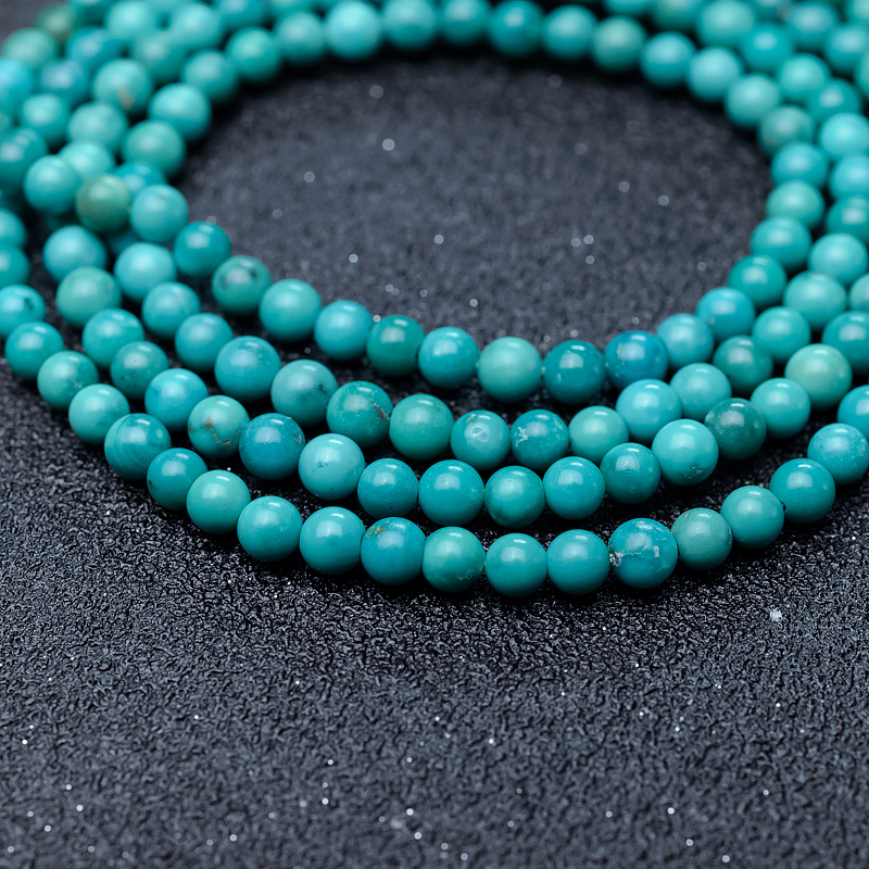 3.8mm中高瓷绿松石珠链-红掌柜