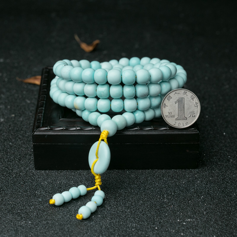 绿松石苹果珠108佛珠-红掌柜