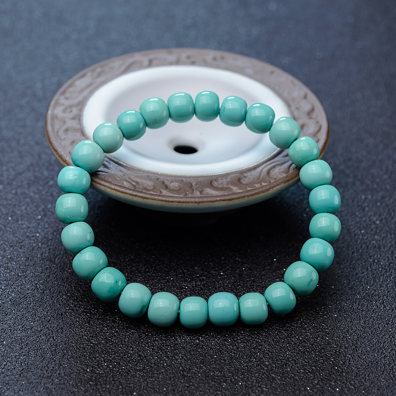 绿松石苹果珠单圈手串-红掌柜