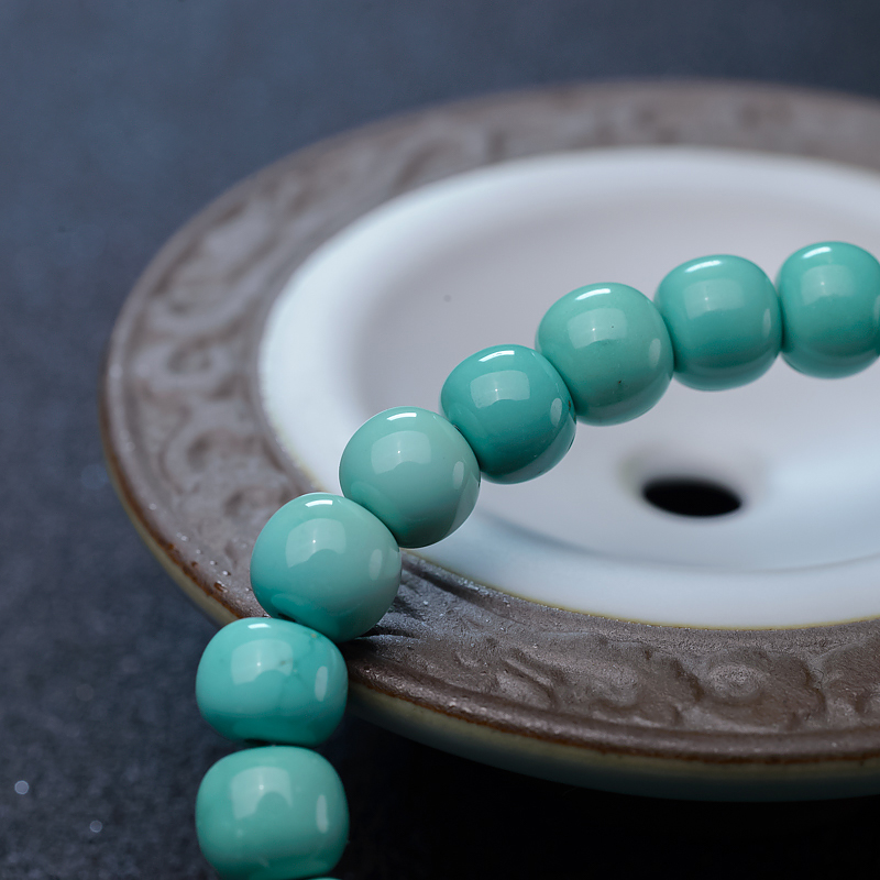 绿松石苹果珠手串-红掌柜