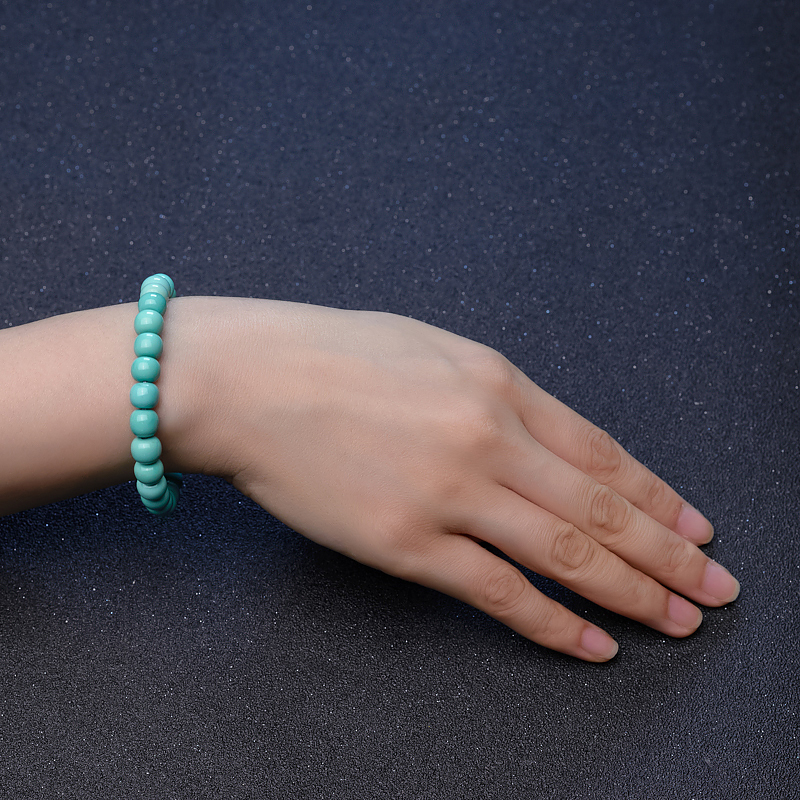 绿松石苹果珠手串-红掌柜