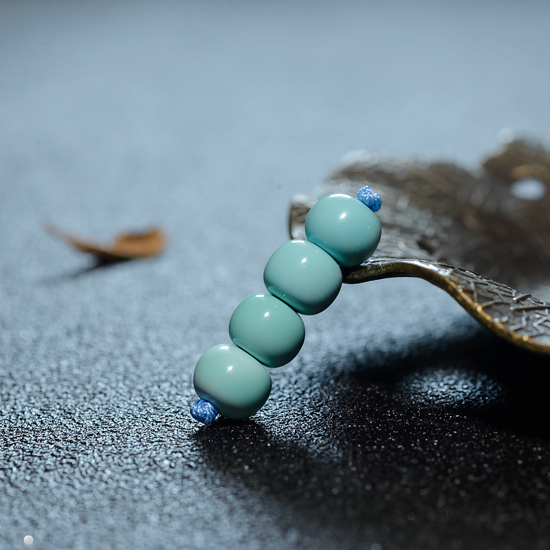 高瓷绿松石桶珠配件-红掌柜