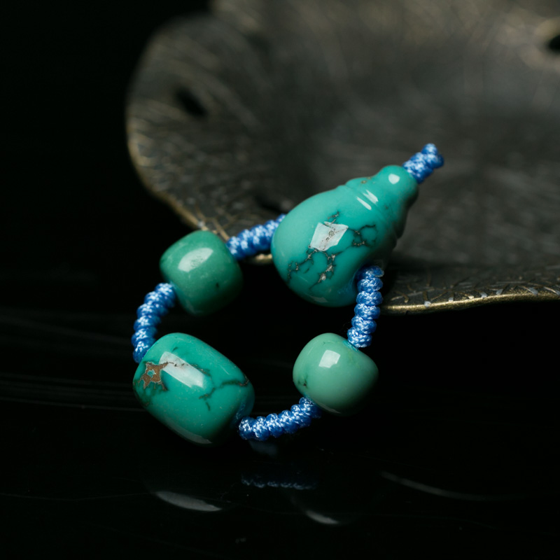 湖北天然高瓷绿松石套装-红掌柜