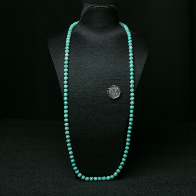 中高瓷铁线蓝绿松石108佛珠-红掌柜