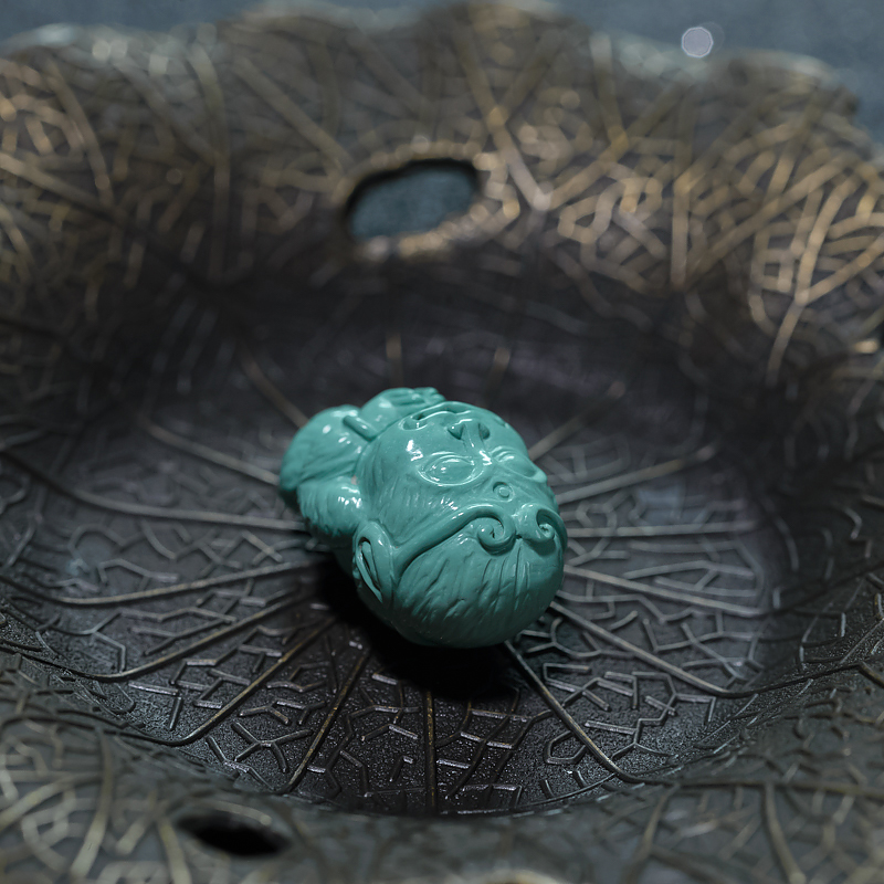 中高瓷蓝绿绿松石孙悟空吊坠-红掌柜