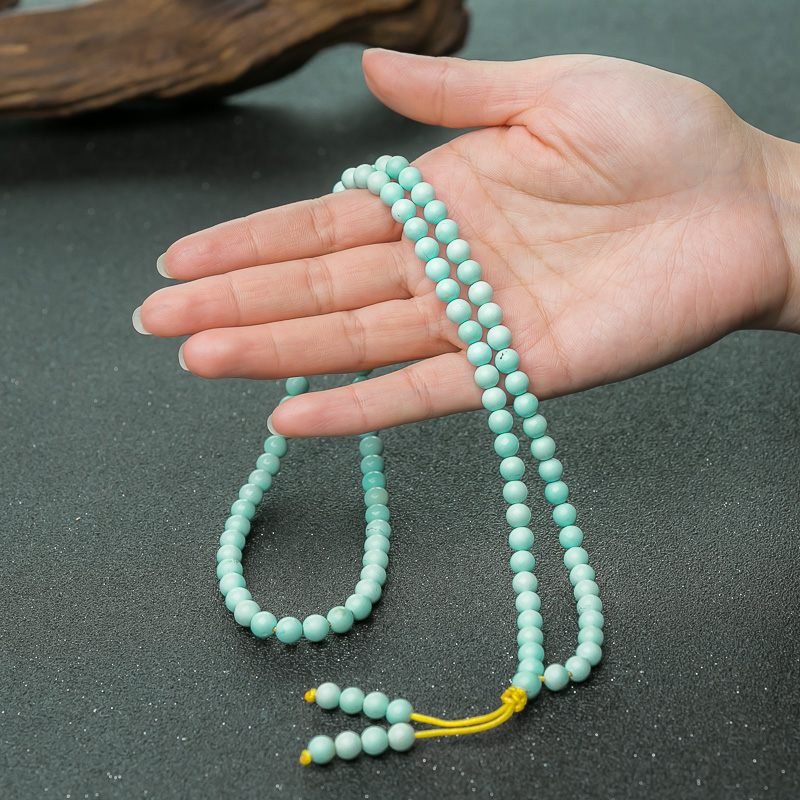 湖北绿松石108佛珠-红掌柜