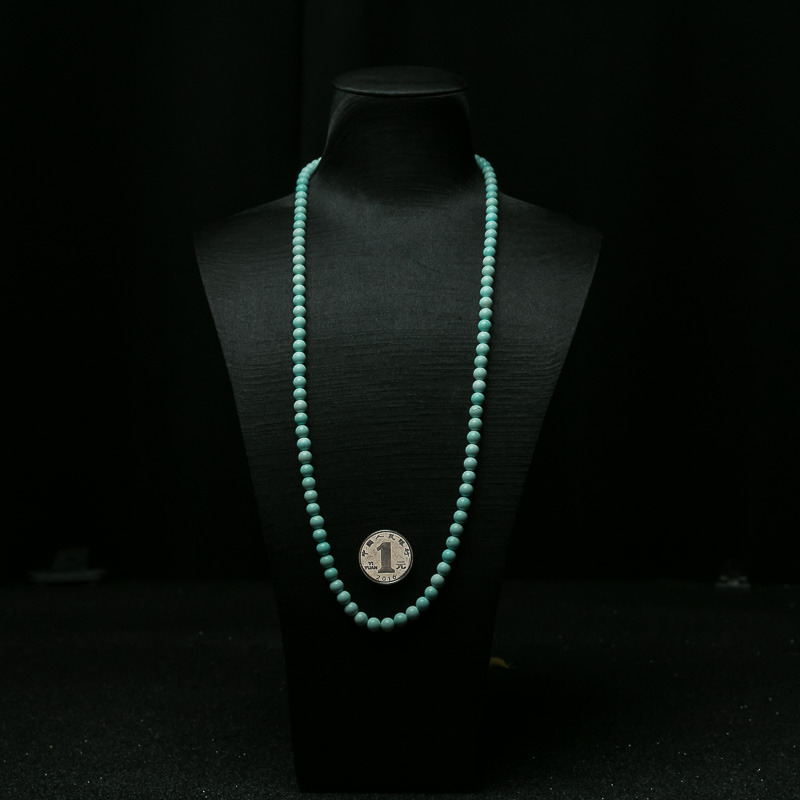 湖北天然绿松石108佛珠-红掌柜