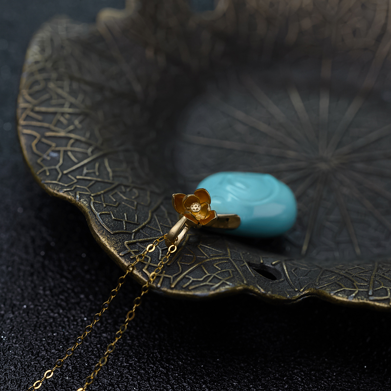 绿松石观音项链-红掌柜