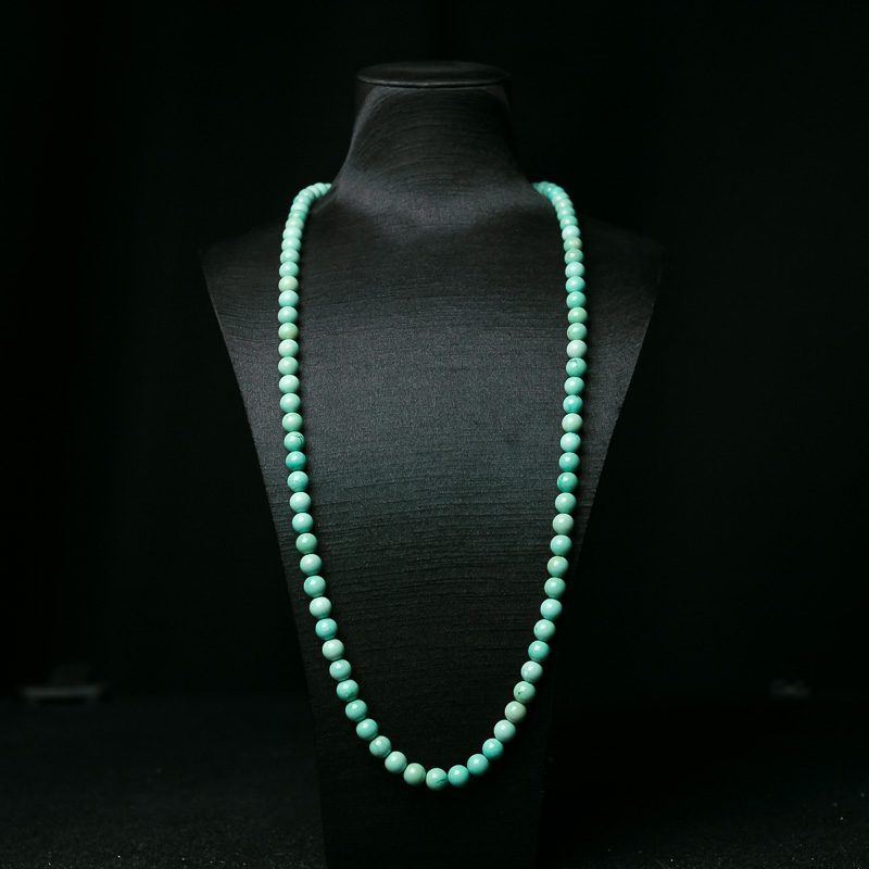 8.2mm中高瓷蓝绿松石108佛珠-红掌柜