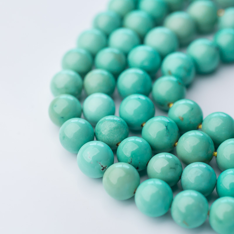 天然绿松石108佛珠-红掌柜