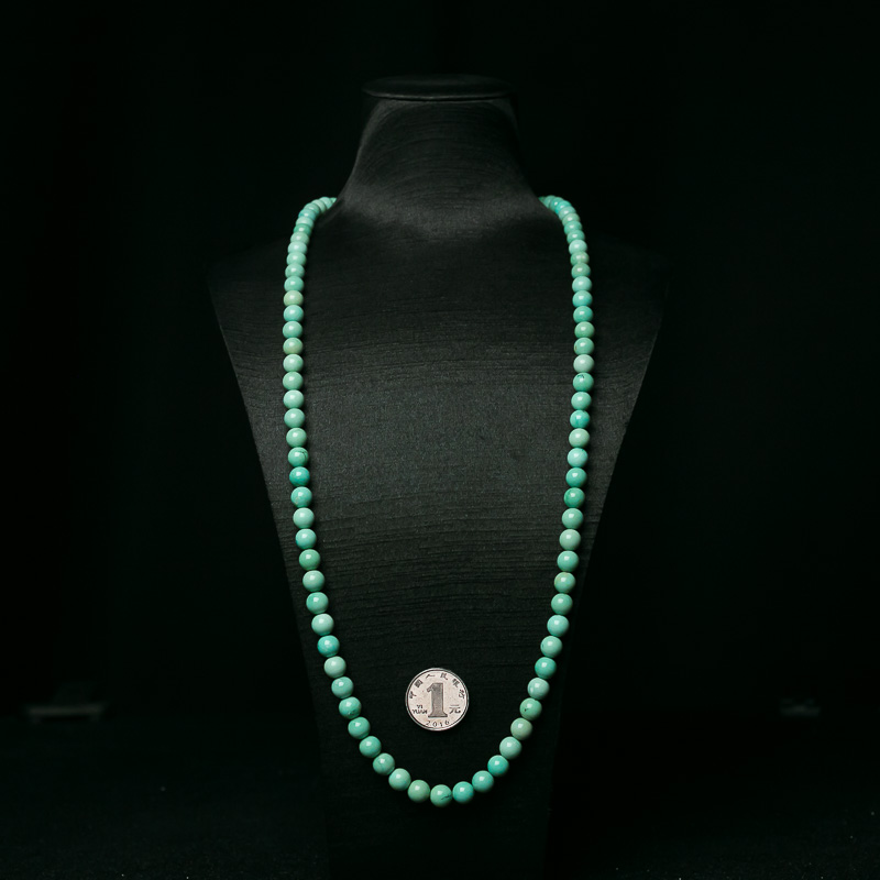 蓝绿松石佛珠-红掌柜