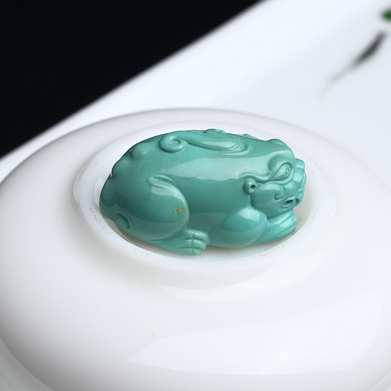 绿松石瑞兽挂坠-红掌柜