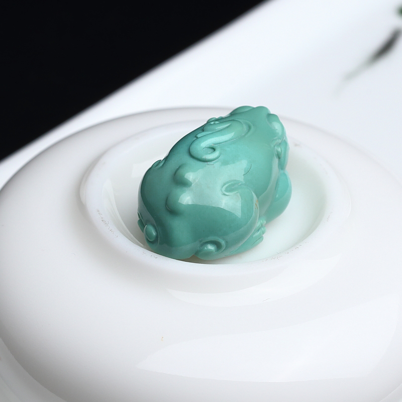 绿松石瑞兽挂件-红掌柜