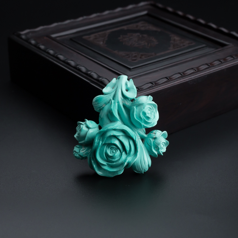 绿松石花吊坠-红掌柜